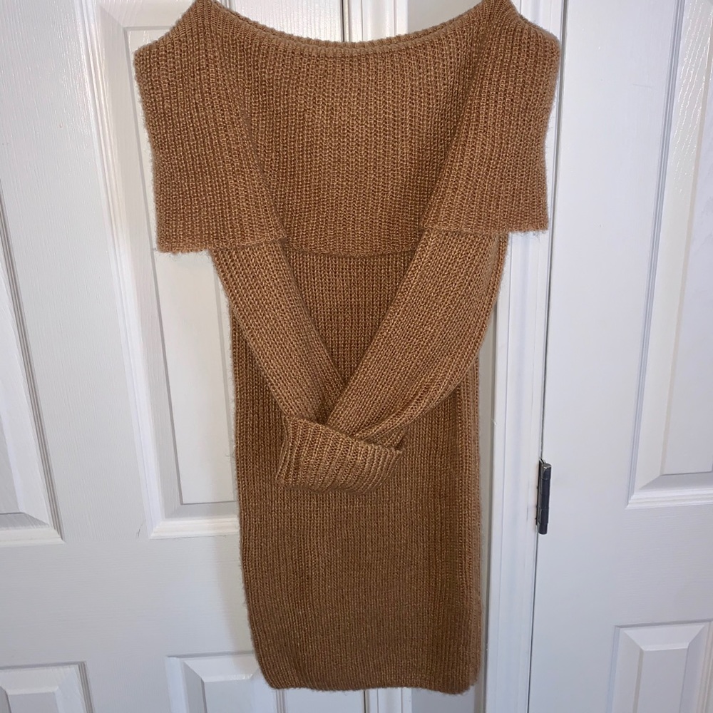 Off the Shoulder Sweater Dress